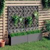 Trellis Planters 2 pcs Grey 65x33x135 cm WPC