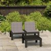 Garden Lounge Set with Cushions Plastic