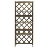 Trellis with Shelves Grey 55x30x140 cm Solid Fir Wood