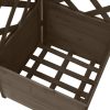 Corner Trellis Planter Grey 40x40x150 cm Solid Fir Wood