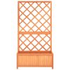 Garden Trellis Planter Brown 70x30x135 cm Solid Firwood