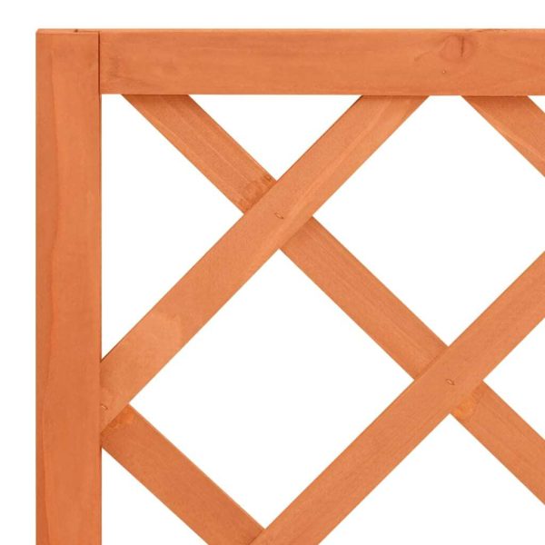 Garden Trellis Planter Brown 70x30x135 cm Solid Firwood