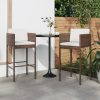 Bar Stools with Cushions Poly Rattan