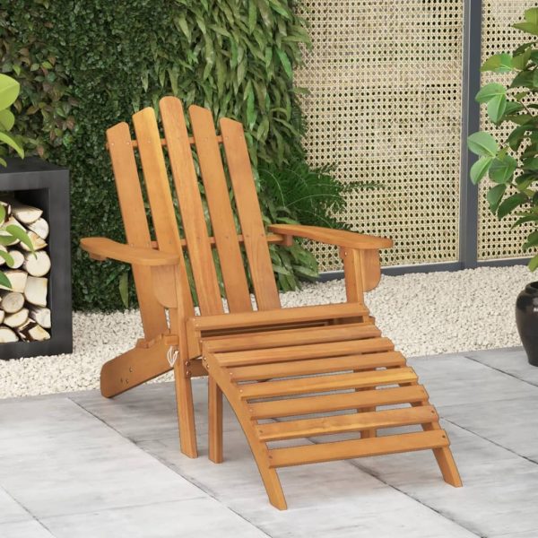 Garden Adirondack Chairs 2 pcs Solid Acacia Wood