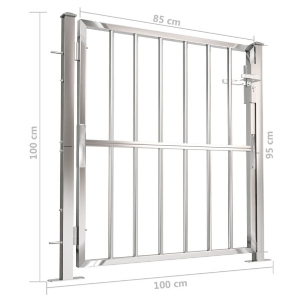 Garden Gate 100×100 cm Stainless Steel
