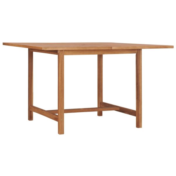 Garden Dining Table 110×75 cm Solid Wood Teak