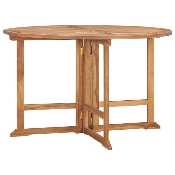 Folding Garden Dining Table 110×75 cm Solid Wood Teak