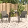 Garden Dining Set with Cushions Poly Rattan