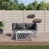 Garden Lounge Set with Cushions Steel