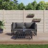 Garden Lounge Set with Cushions Steel