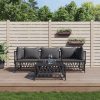 Garden Lounge Set with Cushions Steel