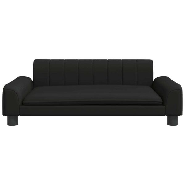 Kids Sofa Black 90x53x30 cm Faux Leather