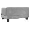 Kids Sofa Velvet – 60x40x30 cm, Light Grey