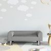 Kids Sofa Light Grey Velvet – 74x45x26.5 cm