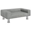 Kids Sofa Light Grey Velvet – 74x45x26.5 cm