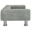 Kids Sofa Light Grey Velvet – 74x45x26.5 cm