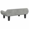 Kids Sofa Light Grey 70x40x24 cm Velvet