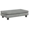 Kids Sofa with Footstool Light Grey 100x50x30 cm Velvet