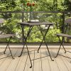 Folding Bistro Table 55x54x71 cm Poly Rattan