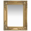 Wall Mirror Baroque Style 50×40 cm Gold