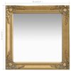Wall Mirror Baroque Style 60×60 cm Gold