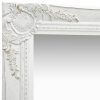 Wall Mirror Baroque Style 60×100 cm White