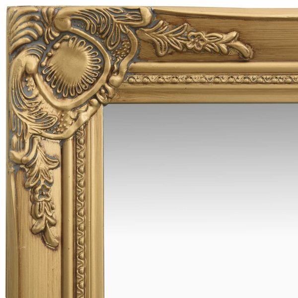 Wall Mirror Baroque Style 60×100 cm Gold
