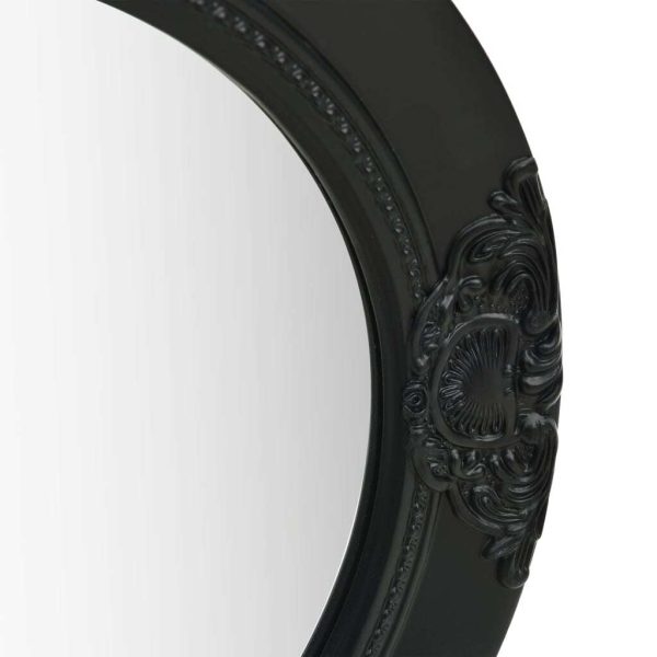 Wall Mirror Baroque Style 50 cm Black