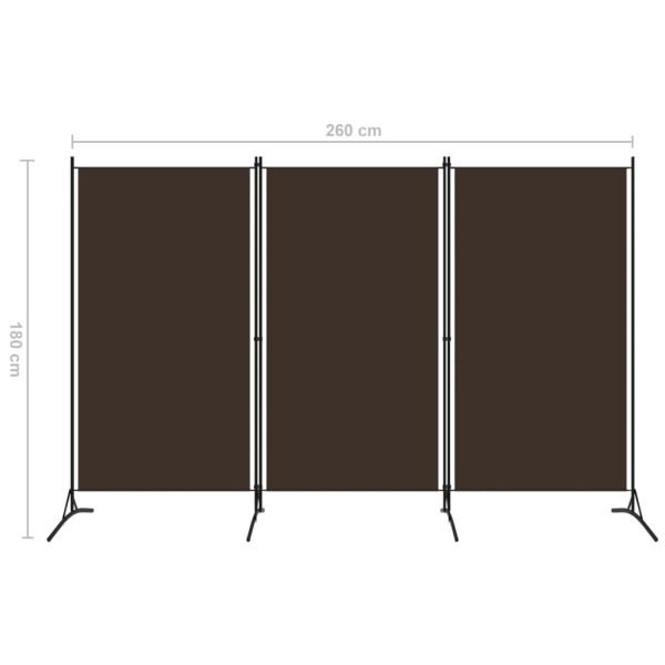 Galena Room Divider – 260×180 cm, Brown