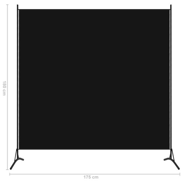 Addlestone Room Divider – 175×180 cm, Black