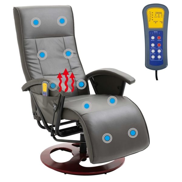 Massage Chair Faux Leather – Grey