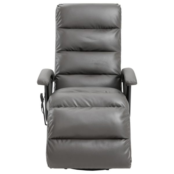 TV Massage Recliner Faux Leather – Grey