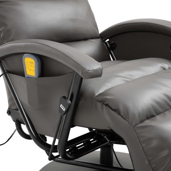 TV Massage Recliner Faux Leather – Grey