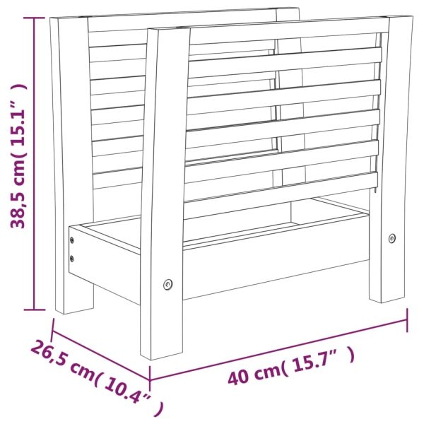 Magazine Rack 40×26.5×38.5 cm Solid Wood Walnut