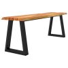 Bench with Live Edge Solid Wood Acacia – 140 cm