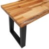 Bench with Live Edge Solid Wood Acacia – 140 cm