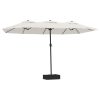 Double-Head Parasol Sand White 449×245 cm