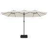 Double-Head Parasol Sand White 449×245 cm