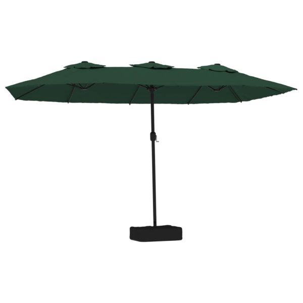 Double-Head Parasol with LEDs 449×245 cm