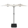 Double-Head Parasol Sand White 316×240 cm