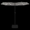 Double-Head Parasol with LEDs Sand White 316×240 cm