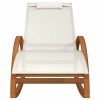 Rocking Chair Textilene and Solid Wood Poplar – White