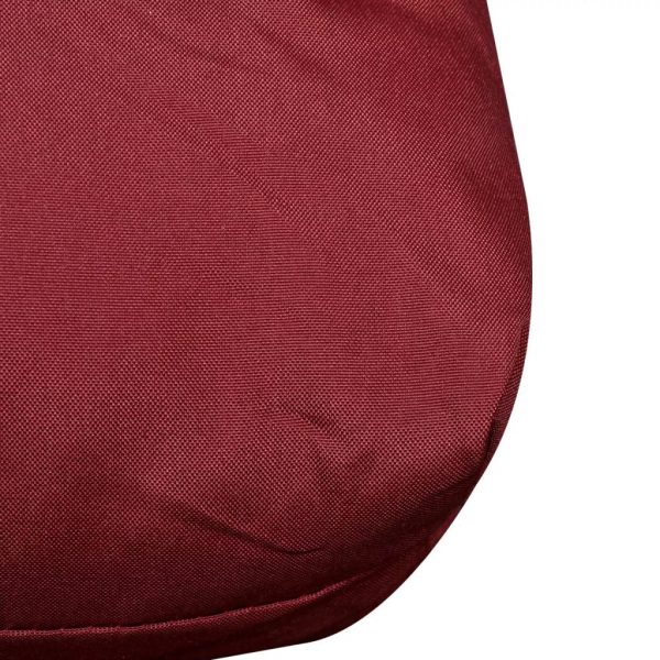 Upholstered Back Cushion Wine Red 120 x 40 x 10 cm