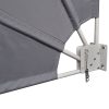 Collapsible Balcony Side Awning Grey 210×210 cm