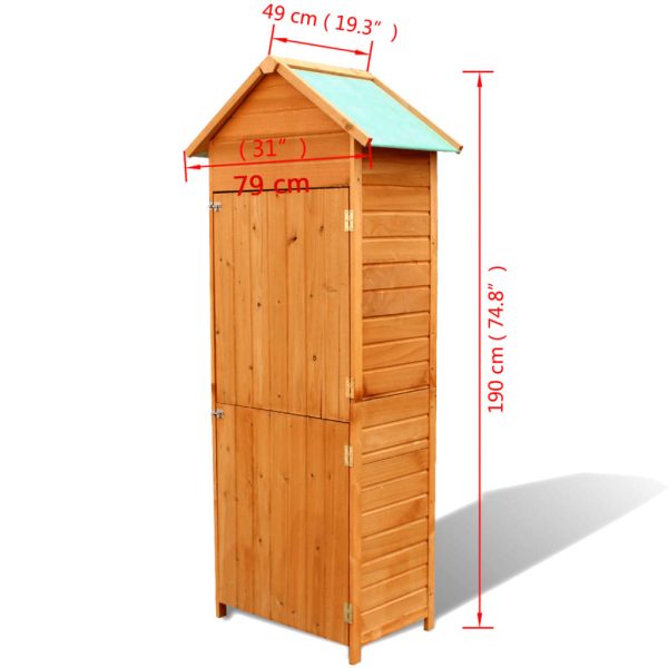 Garden Storage Cabinet Brown 79x49x190 cm