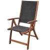 Folding Garden Chairs Solid Acacia Wood and Textilene – 2