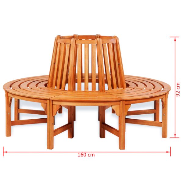 Tree Bench Solid Wood Eucalyptus – Round
