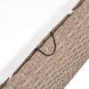 Outdoor Lounge Bed Poly Rattan Beige