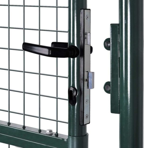 Fence Gate Steel 100×250 cm Green