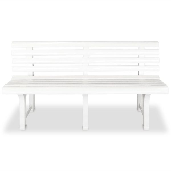 Garden Bench 145.5 cm Plastic – White